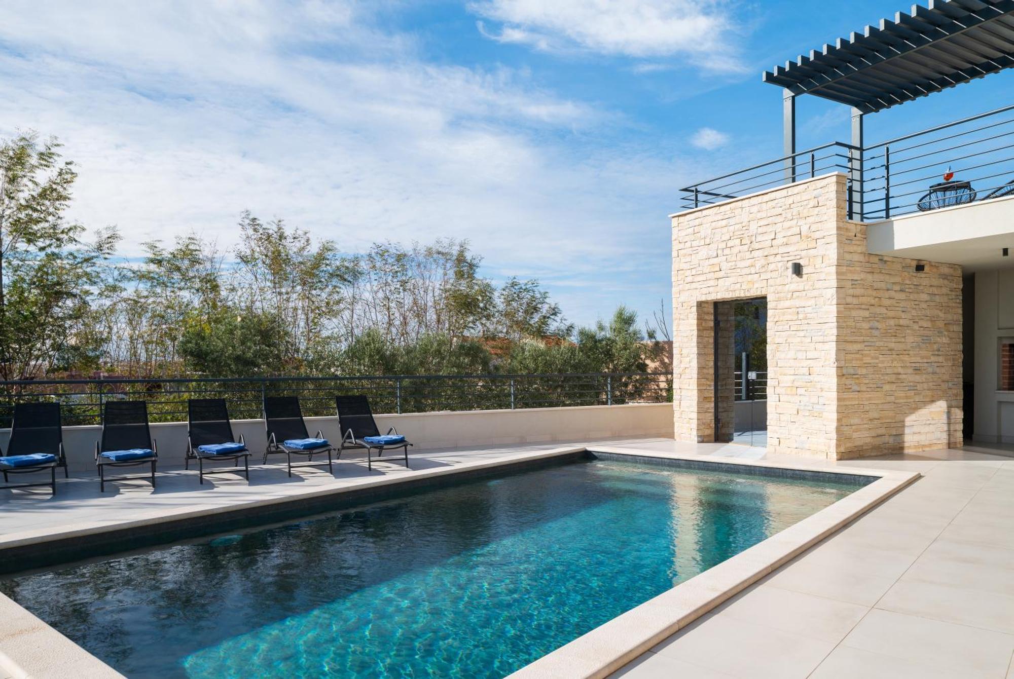 Villa Roca With Heated Pool And Sauna Privlaka  Exterior foto