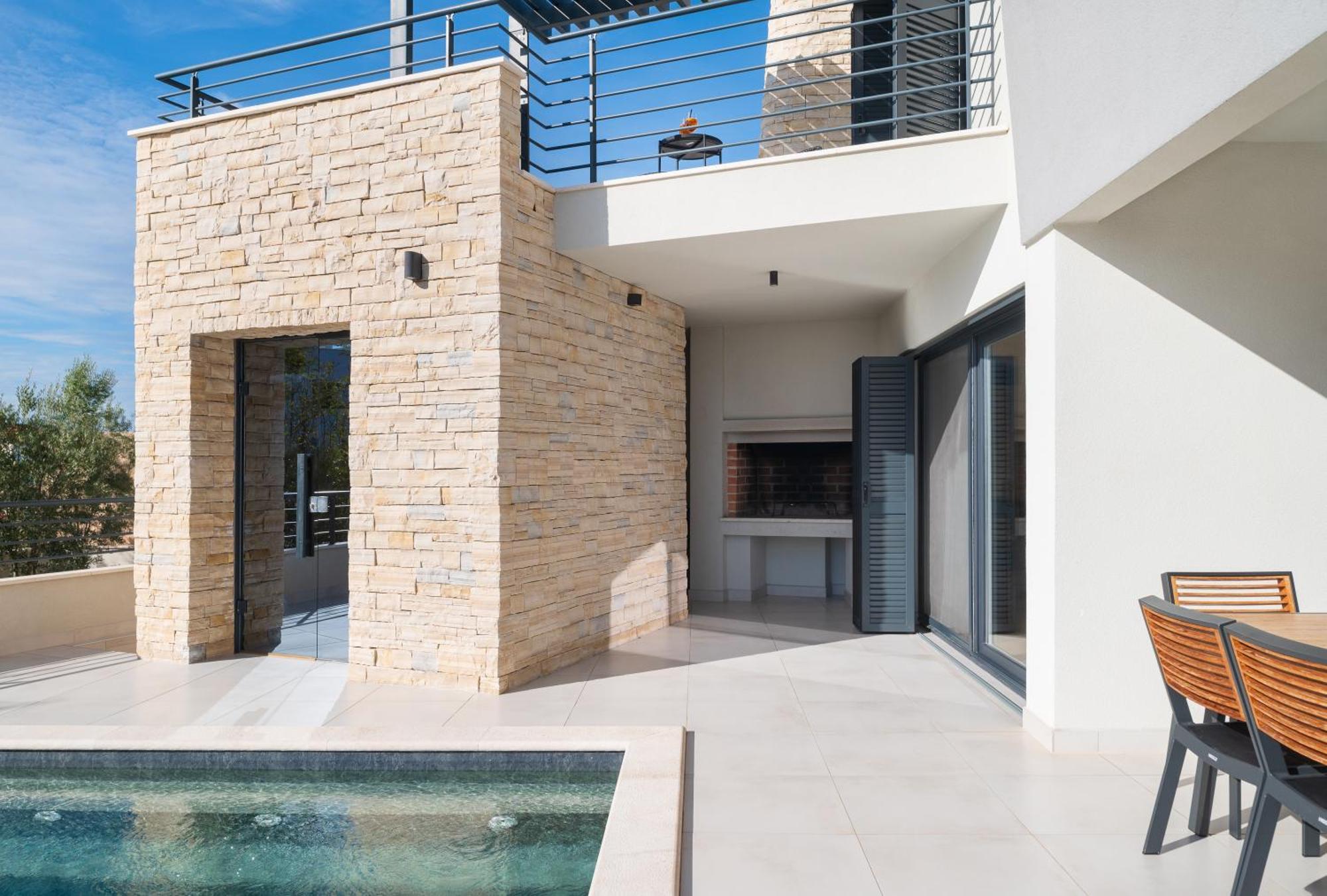 Villa Roca With Heated Pool And Sauna Privlaka  Exterior foto